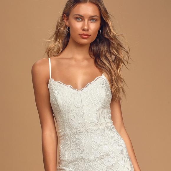 Lulu's white dress size L women - Picture 1 of 4